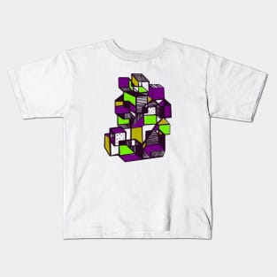 Geometric popart city modern Kids T-Shirt